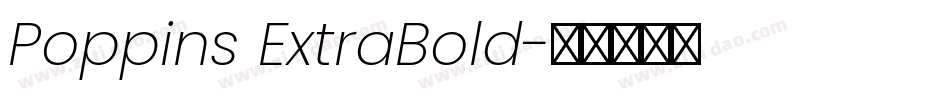 Poppins ExtraBold字体转换